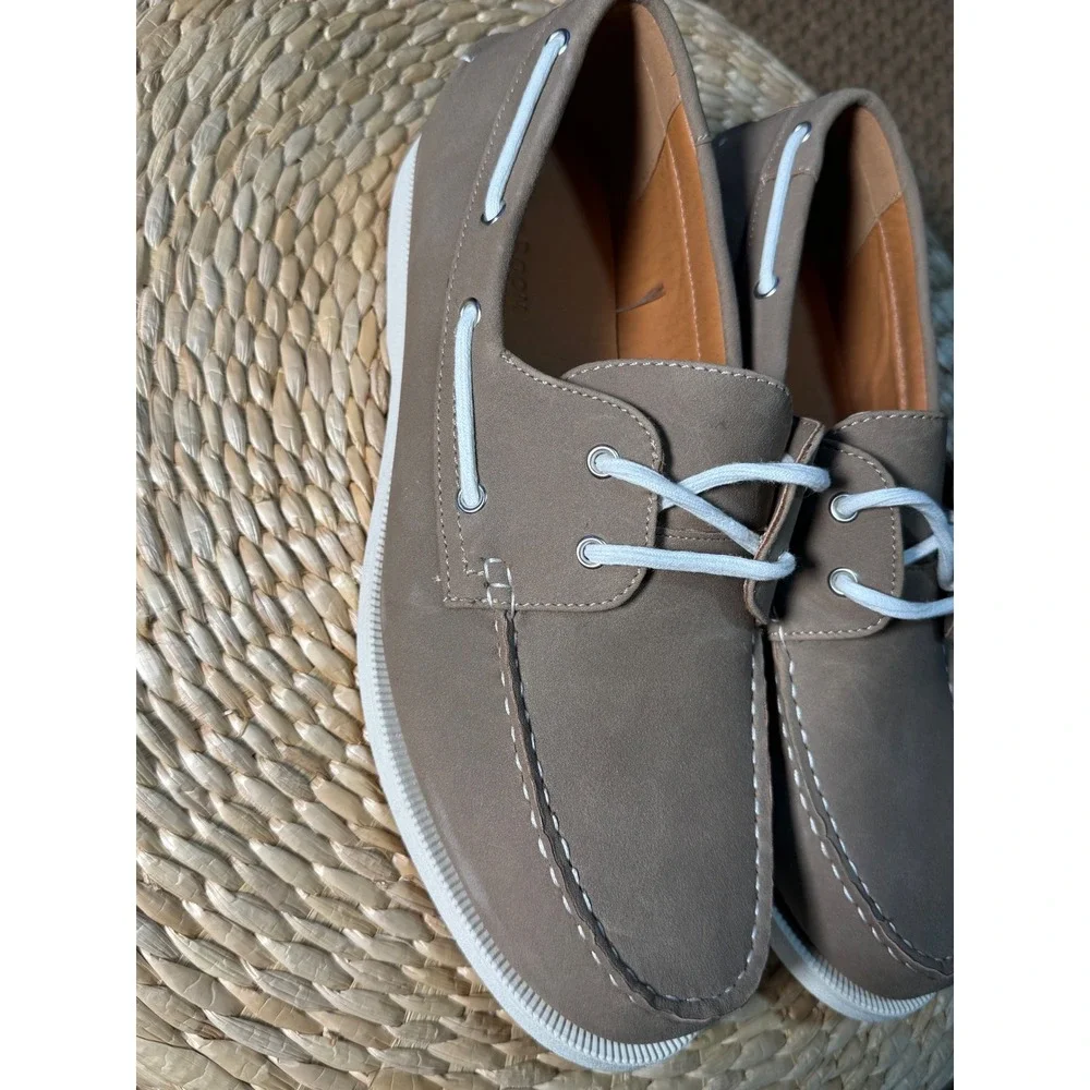 Club Room Elliot Men's Tan Boat Shoes Slip On Comfort Size‎ 11M